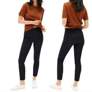 Everlane The Side Zip Stretch Cotton Black Cropped Pants Women's Size 6